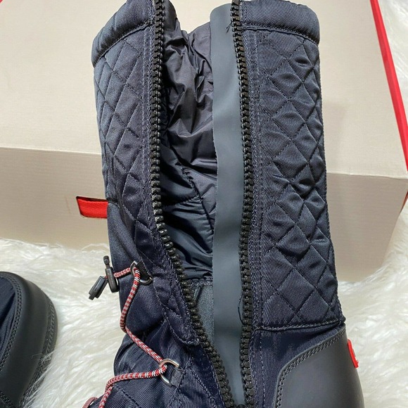 Hunter Original Quilted Snow Boots Black WFT2012WWR Moon Boots - Picture 7 of 8